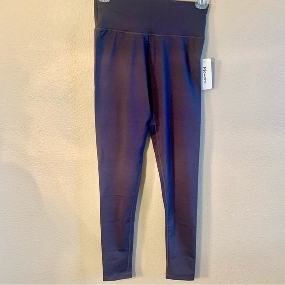 NWT Leggings Small Menore Charcoal Grey Spandex Stretch Flat Front Buttery Soft - Picture 2 of 12